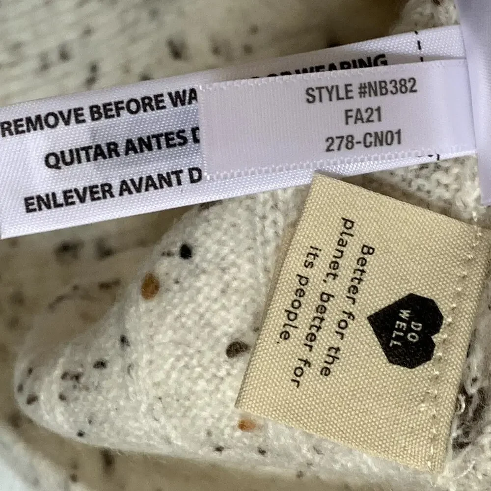 Madewell Donegal‎ Bowden Henley Wool Blend Sweater Coziest Yarn in Cream